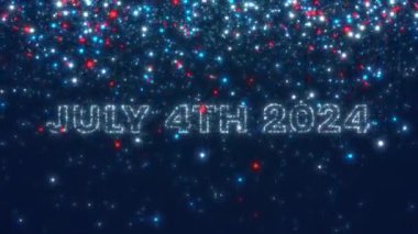 4 Temmuz 2024 'ü kutlamak için parlak bir arka plan ve şenlik tasarımı..