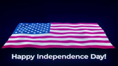 4 Temmuz 'u bir Amerikan bayrağı animasyonuyla ve bayramın anısına Mutlu Bağımsızlık Günü başlığıyla kutlayın..