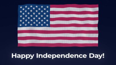 ABD Bağımsızlık Günü kartı.