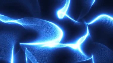 Dalgaların ve noktaların enerji arka planı, güçlü bir enerji akışı.