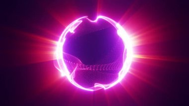 Işıklı ve parıltılı titreşimli neon küre