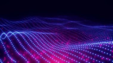 Koyu arkaplanda mavi ve pembe noktaların olduğu soyut bir sahne. Arkaplan ve sunumlar için.