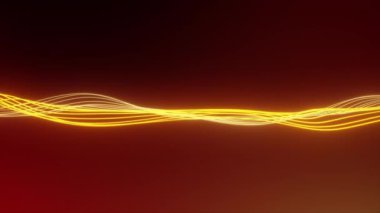 Soyut akış çizgilerinden oluşan parlak arkaplan koyu kahverengi bir arka planda altın ve turuncu renklerde parlıyordu.