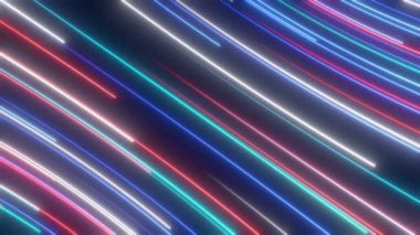 Çok renkli hız çizgisi, teknoloji hattı arkaplanı, parlak soyut video arkaplanı, hareket tasarımı ve 4k içinde animasyon