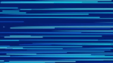 Yatay mavi çizgiler, koyu mavi arkaplan üzerindeki çizgilerin soyut arkaplanı, 4k hareket dizaynında animasyon teknolojisi arkaplanı 