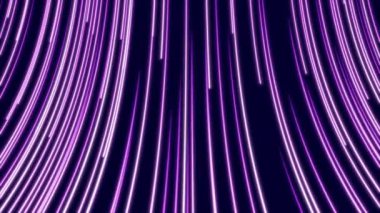 Mor çizgiler enerji arkaplanı, neon renkli fütüristik çizgiler, soyut arkaplan ve parçacık akışı, 4k video