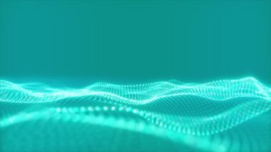 Değişken arkaplan, pürüzsüz dalgalar ve parlayan parçacıklar üzerine yenilikçi mavi dalgalar