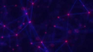 Arkaplanda sinirsel ağlar, teknoloji ve yenilik, İnternet ağı noktaları ve satırlar