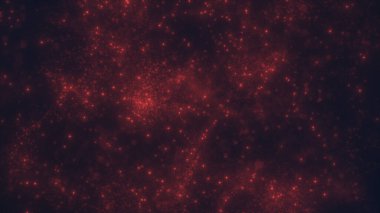Küçük kırmızı parçacıkların soyut arkaplanı, toz arkaplan 4k çözünürlüğü