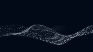 Özyinelenmiş soyut arkaplan, beyaz dalgalar ve noktalar, noktaların ve çizgilerin yenilikçi arka planı, veri akışı, parlaklık arkaplan