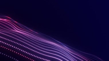 4k cinsinden neon çizgilerin ve noktaların pembe dijital arkaplanı