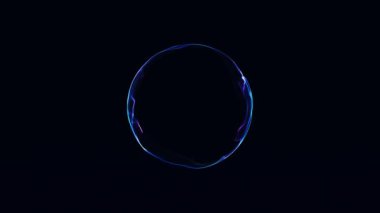 Neon ışıklarda parlayan küre, soyut küre, animasyon, 4k içinde video 