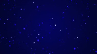 Koyu mavi arkaplanda mavi ve mor parçacıklar