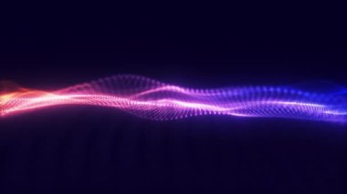 Soyut enerji dalgaları, saf enerji, teknolojik parçacık arkaplanı, parlak parçacık parıltısı