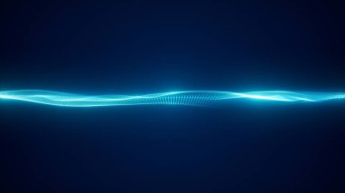 Vibrant blue digital background with light particles and abstract technological waves, representing innovation, artificial intelligence, and data centers clipart