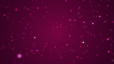 Canlı mor 4K arka plan, dağınık parçacıklar, neşeli ve neşeli bir atmosfer yaratıyor..