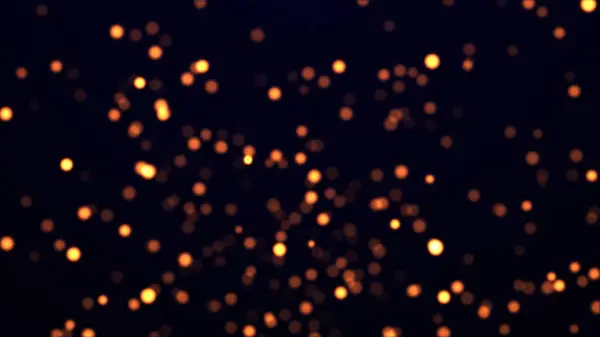 Parlak arkaplan düşen parçacıklar, turuncu bokeh etkisi, soyut parçacık arkaplanı