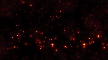 Ateş parçacıkları ve şenlik ateşi ve ateş tozu ile soyut arkaplanı ateşle