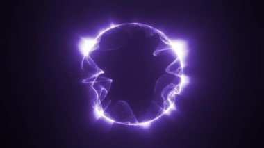 Sfi Fi mor küre, parlak menekşe ışık ışınları ve küre, fütüristik animasyon, küre animasyonu, enerji animasyonu, enerji arkaplanı 4k, video, hareket tasarımı