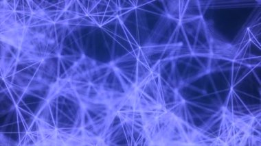 Satırların gelecekteki pleksus arkaplanı, parçacık akışı, çizgilerin ve noktaların teknik arkaplanı, arkaplan animasyonu, hareket tasarımı