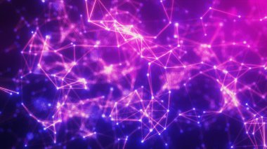 Fütürist pleksus arkaplan, mor mavi arkaplan, fütürist geometri