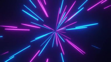 Konserde lazer gösterisi, lazer animasyonu, ışık ışınlarının soyut parlak arkaplanı.
