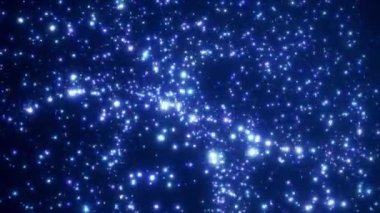 Mavi toz etkisi, soyut etki arka plan, enerji parçacık akışı, 4k video, hareket tasarımı
