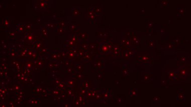 Toz parçacıklarının soyut renkli arkaplanı, uçan parçacıklar, ateşli ışık parçacıkları