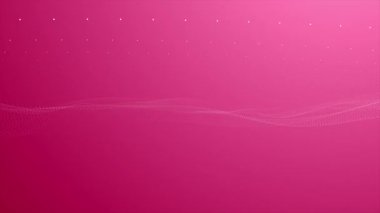 Dinamik soyut pembe dalga soyut arkaplan, açık pembe gradyan, arkaplan parçacık animasyonu, 4k video