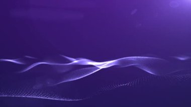 Soyut mor arkaplan, pürüzsüz parçacık akışı, 4k içinde enerjik arkaplan, parlayan parçacıklar, hareket tasarımı