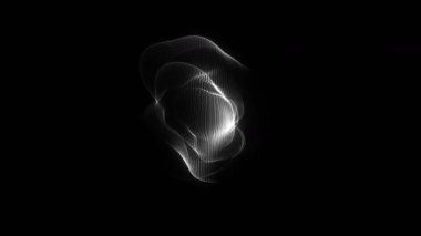 Karanlık arka planda parlayan beyaz girdap, soyut girdap enerji efekti, bilim kurgu tanıtımları, dijital döngüler ve uzay hareketi tasarımı için mükemmel, 4K