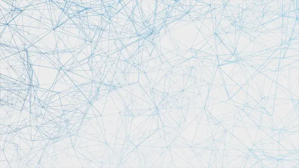 Beyaz zemin üzerinde ince mavi çizgilerden oluşan soyut ağ, teknoloji veya bilimsel temalar için hafif yapı