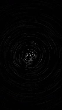 Animasyon kırmızı nokta çizgileri siyah zemin üzerinde dinamik bir dalga oluşturuyor. Dikey yerleşimde gelecekteki yüzey hareketi.