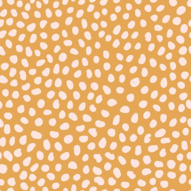 Polka noktasız desen. Tatlı Konfeti. Soyut olarak düzenlenmiş el çizimi daireler. Pastel renklerde minimalist İskandinav tarzı. Bebek kıyafetleri, tekstil, kumaş, ambalaj kağıdı basmak için ideal.