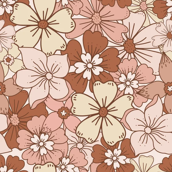 Florales Nahtloses Muster Vektor Design Für Papier Einband Stoffdekoration — Stockvektor