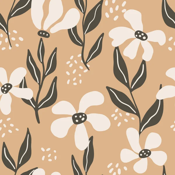 Florales Nahtloses Muster Vektor Design Für Papier Einband Stoffdekoration — Stockvektor