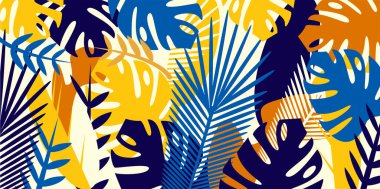 Renkli yaprakların vektör illüstrasyonu.