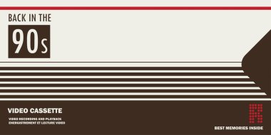 Eski video kaset geçmişi. Eski moda ve 90 'ların konsept geçmişine.