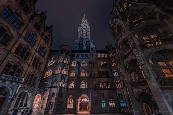 Utsikt Över Katedralen Dresden Natten Tyskland Stockfoto