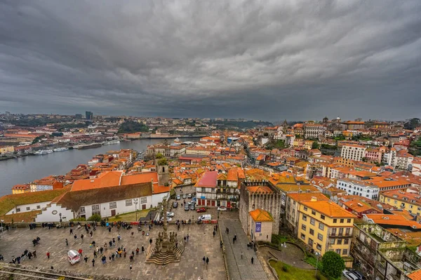 Aerial Top View City Porto Portugal Daytime View Royalty Free Stock Photos