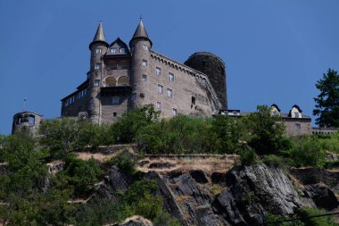 St. Goar ve St. Goarshausen Almanya, Rhine Nehri