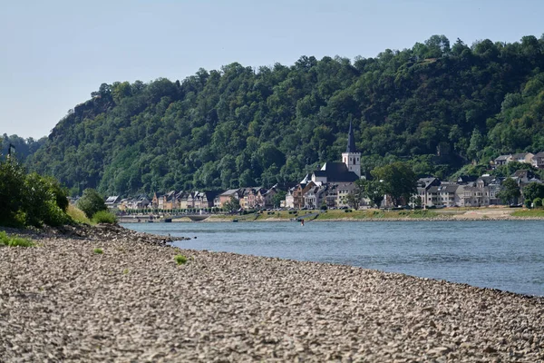 莱茵河 圣果阿尔和圣果阿绍森德国 — 图库照片