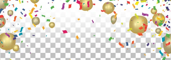 Realistyczne Tło Balonu Imprezę Wakacje Urodziny Karta Promocyjna Plakat Ilustracja — Wektor stockowy