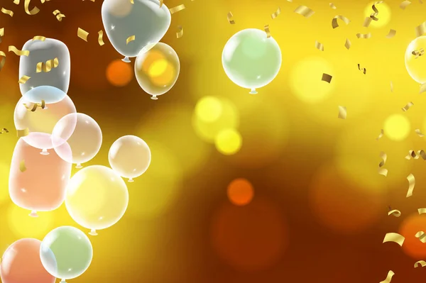 Balões Design Elegante Para Celebração Festa Vetor Ilustração — Vetor de Stock