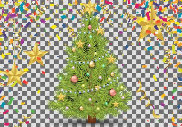Merry Christmas Happy New Year 2023 Greeting Card Vector Illustration — 스톡 벡터