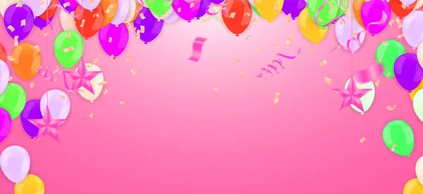 Realistyczne Tło Balonu Imprezę Szczęśliwego Nowego Roku Plakat 2023 Balon — Wektor stockowy