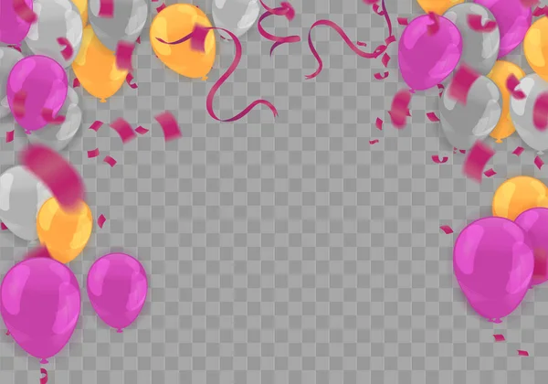 背景是色彩艳丽的气球和意大利面 矢量图解 Eps — 图库矢量图片