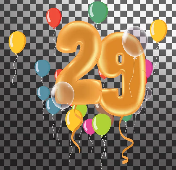 Χρόνια Πολλά Ninetytwo Χρόνια Διασκέδαση Επέτειο Ευχετήρια Κάρτα Αριθμό Μπαλόνι — Διανυσματικό Αρχείο