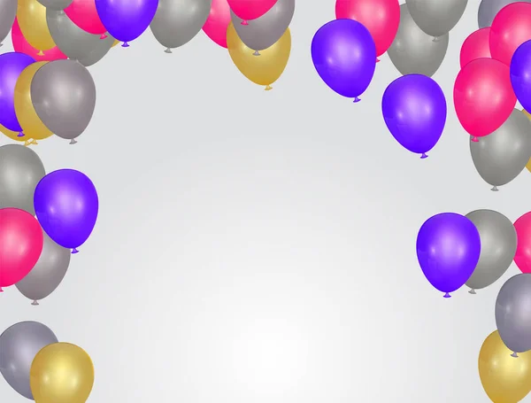 Εικονογράφηση Πολύχρωμα Μπαλόνια Φόντο Χώρο Για Κείμενό Σας Διάνυσμα — Διανυσματικό Αρχείο