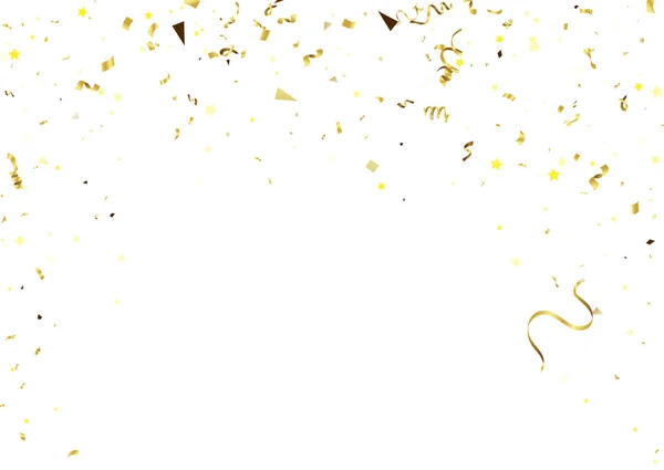 白い背景に金の菓子 お祝いの背景について デザイン要素 ベクトルイラスト — ストックベクタ